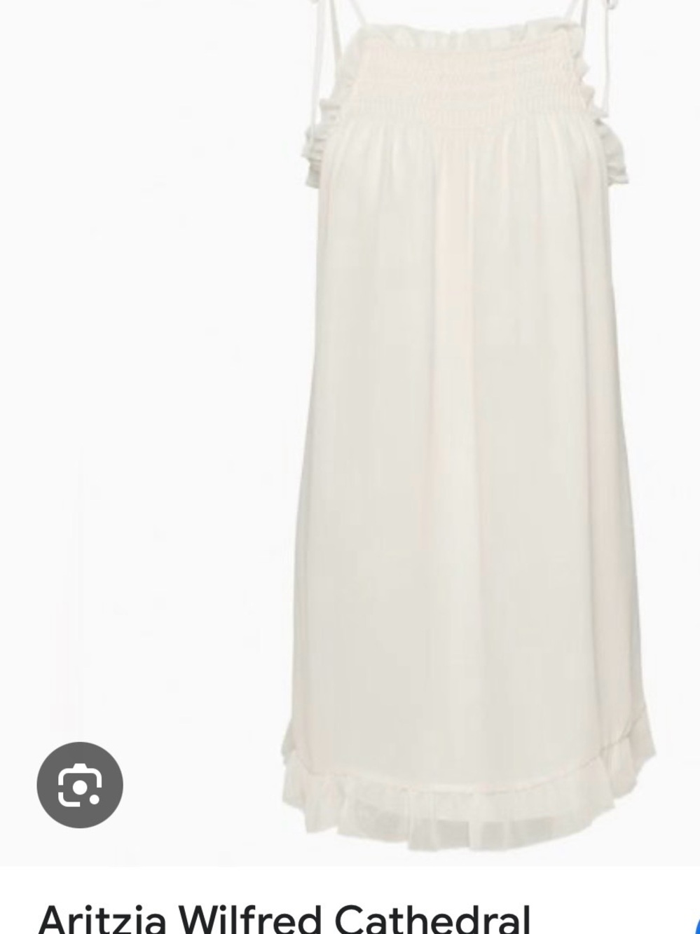 Wilfred Cathedral Smocked Spaghetti Strap Dress in Cream Size S. NWOT - Picture 11 of 11